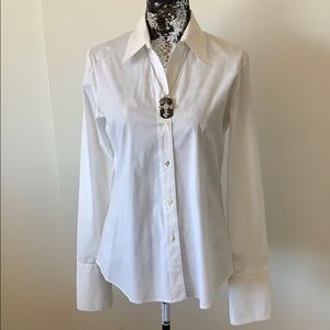 Long Sleeve  Theory White Shirt